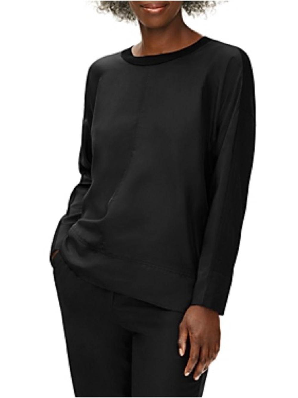 SOLD - DO NOT BUY - 
Eileen Fisher Stretch Crepe & Silk Long Sleeve Top Small